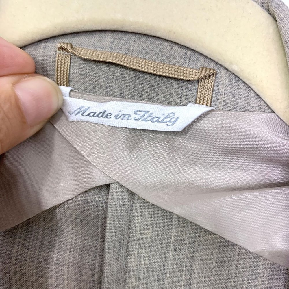 MAX MARA Women's Grayish‎ Beige Long Sleeve Overcoat Sz 8 - Picture 9 of 10
